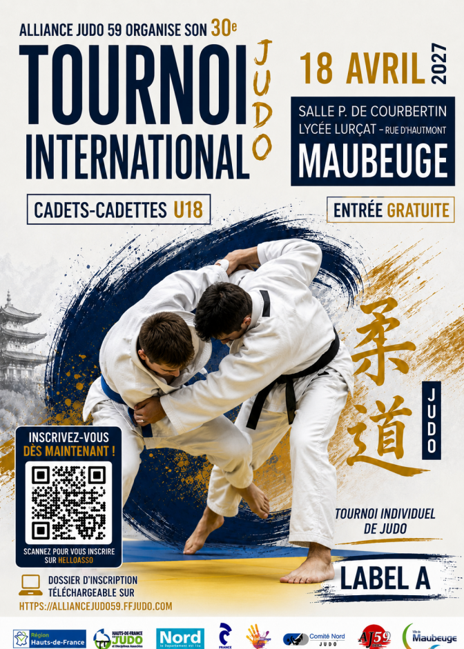 Image de l'actu '30ème TOURNOI DE MAUBEUGE U18 DIMANCHE 18 AVRIL 2027'